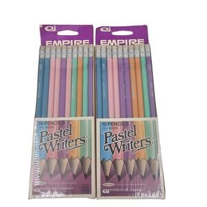 Vintage 80s Collectible Pastel Writers No 2 Pencils SEALED DEADSTOCK (20 total)